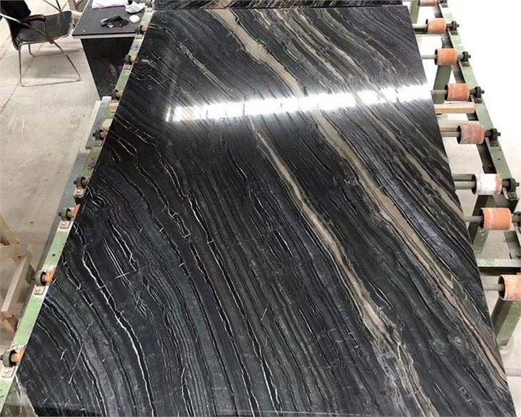 Silky Black Marble Slabs
