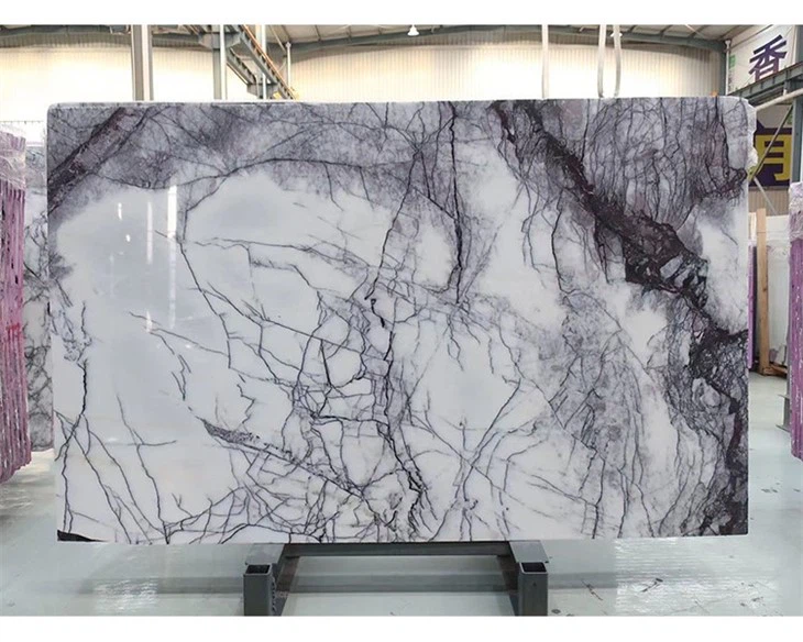 Artist Milas Lilac Marble White Marble For Bath Room Bar Desk Countertop Island Wall Milas Lilac White Marble (25)